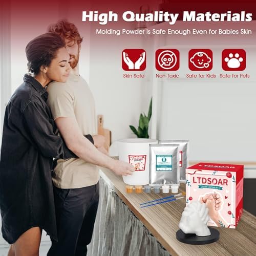 LTDSOAR Hand Casting Kit for Couples & Family with Practice Kit with Base - Image 2