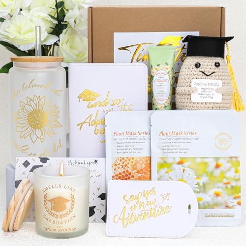 Graduation Gift for Her 2026,She Believed She Could So She Did,Congratulation College High School Graduation 16oz Glass Cup Candle Gift for Women by PENGTAI