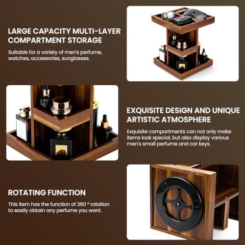EXIN DECHEN Cologne Organizer for Men,Cologne Stand,Birthday Gifts for Men - Image 4