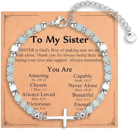 Religious Cross Bracelet for Women Girls, Christian Gifts by IKIATY