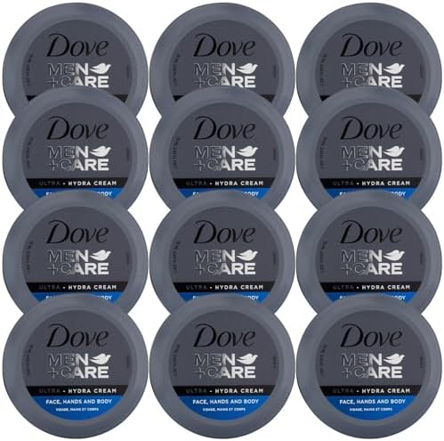 Dove Men+Care 3-in-1 Ultra Hydra Cream for Dry Skin, 12-Pack, 2.53 Oz by Dove