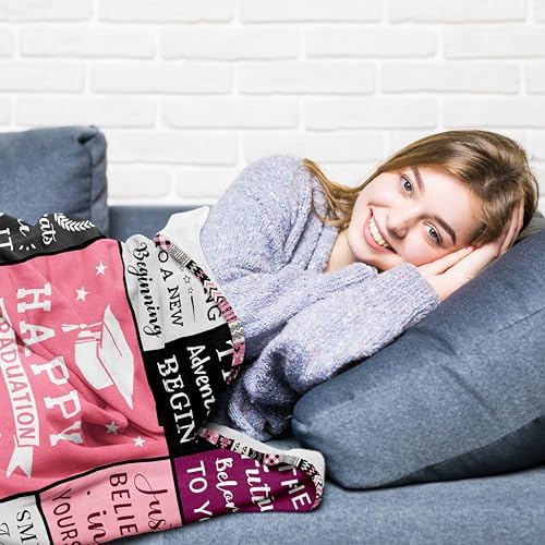 Graduation Gifts Blanket 60’’X50’’, Graduation Decorations Gift for Her/Women, Class of 2026, College/Masters Degree/High School Graduation Present - Image 2