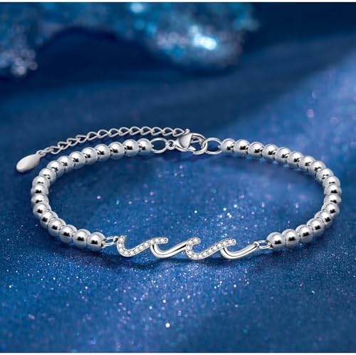 QWNHONEY Waves of Life Bracelet Inspirational Birthday Gifts for Bestie Sister 16th 18th 21st 30th 40th 50th 60th Birthday Gifts for Women - Image 4