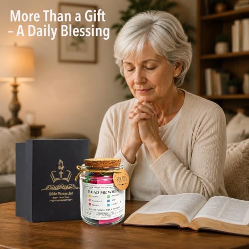 Bible Verse Jar(KJV) - Christian Gifts For Women, Men, Mom, Dad, Friend, Birthday Gifts For Women, Easter Basket Suffers, Christmas & Mothers Day Gift, Graduation Gift- Prayer Jar Daily Encouragement - Image 2