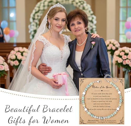 Gifts for Women Moonstone Bracelet, Amazonite Imperial Jasper Bracelets - Image 7