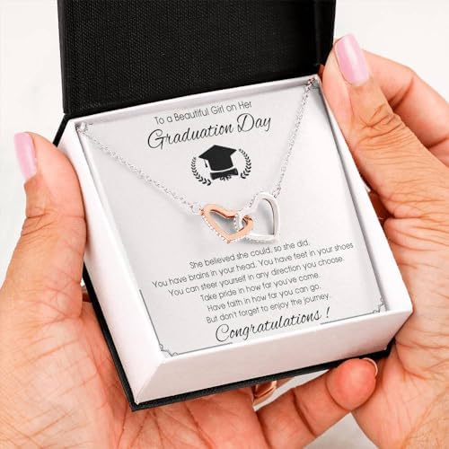 VIRAGIL 2023 Graduation Gifts for Her, Class of 2024 Love Knot Sterling Silver Pendant Necklace Senior College Graduation Jewelry Gifts for Girl Daughter - Image 3
