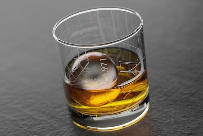 Well Told Engraved Memphis Tennessee Map Rocks Glass, Old Fashioned Whiskey Glass (11 oz, Clear) Etched Whiskey Glass, Gifts For Whiskey Lovers