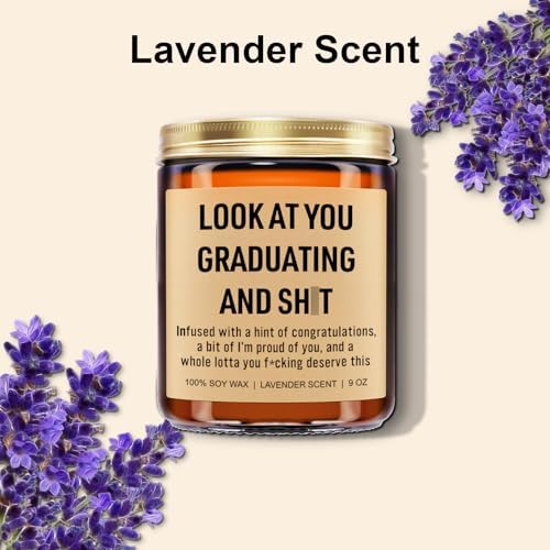 Younift Funny Grad Candle, 2026 Graduation Gifts for Her, Him - College, High School, Masters Degree, Phd, Law School, Nursing & Nurse Graduation Gifts for Women, Men - 9 oz - Image 3