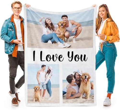 inkArts Personalized Photo Blankets, Customized Blankets with Pictures, Fleece Throw Blanket, 30x40 inches, Lightweight, Durable, Machine Wash, Unisex, Christmas Theme by inkArts