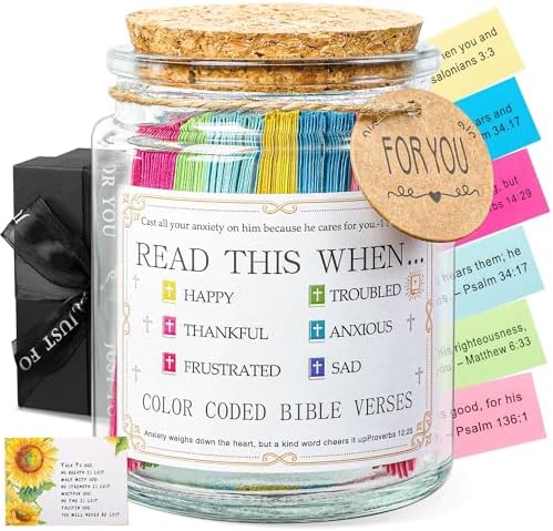 Bible Verse Jar, Read Me When Bible Verses Jar, Christian Gifts for Women by Unknown