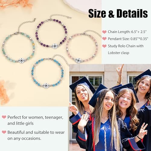 Graduation Gifts for Her 2026, Graduation Bracelet with Compass 5th 6th 8th Grade High Middle School College Graduates Gifts for Her Daughter Granddaughter - Image 5