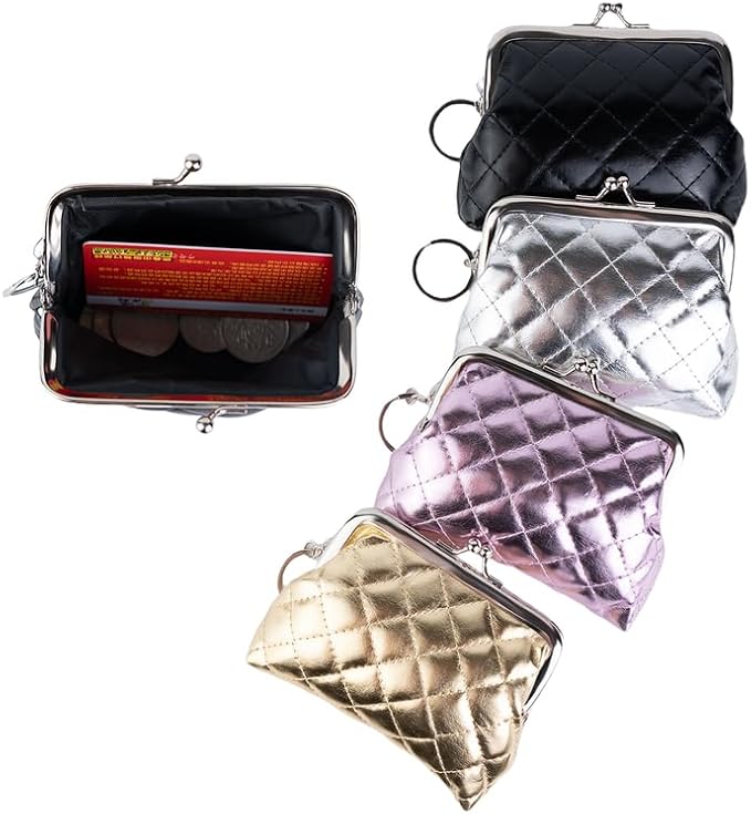 CONCISE Coin Purse Vintage Bag Lock Wallet Buckle Kiss Lock change purse leather coin purse change holder wallet coin