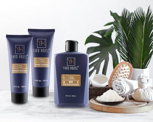 YARD HOUSE All Natural Bath and Body Spa Gift Basket Set for Men - Ocean Breeze - Luxury Men's Skin Care Kit For Him in Toiletry Bag for Relaxation, Revitalization, Exfoliating, Cleansing - Image 5