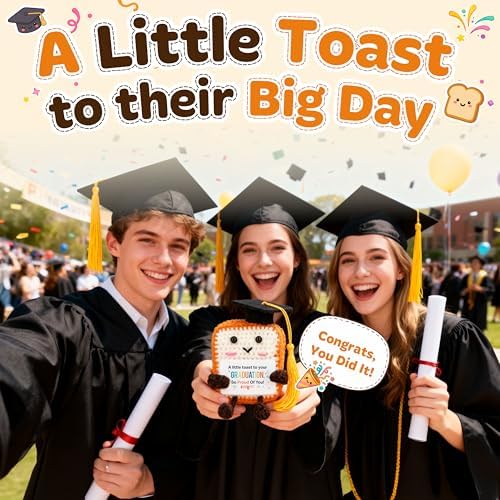 OASSIE 2026 Graduation Gifts - Emotional Support Crochet Toast - Image 3