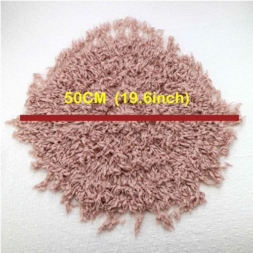 D&J DON&JUDY Hand Crochet Round Blanket with Fringe Newborn Photography Props Newborn Photography Basket Stuffer Filler Mat - Image 2
