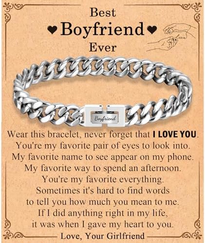 EFVISD Cuban Link Chain Bracelet Gifts for Boys Men Stocking Stuffers by EFVISD