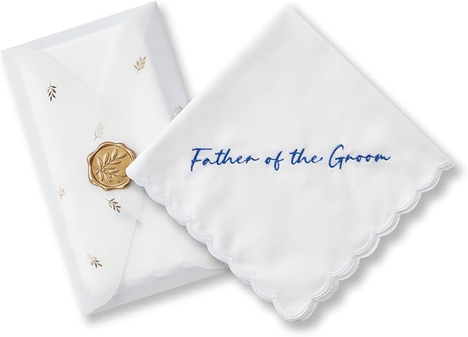 Truliva Wedding Gifts: Mother & Father of the Bride Handkerchiefs, Something Blue