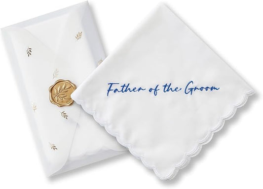 Truliva Wedding Gifts: Mother & Father of the Bride Handkerchiefs, Something Blue