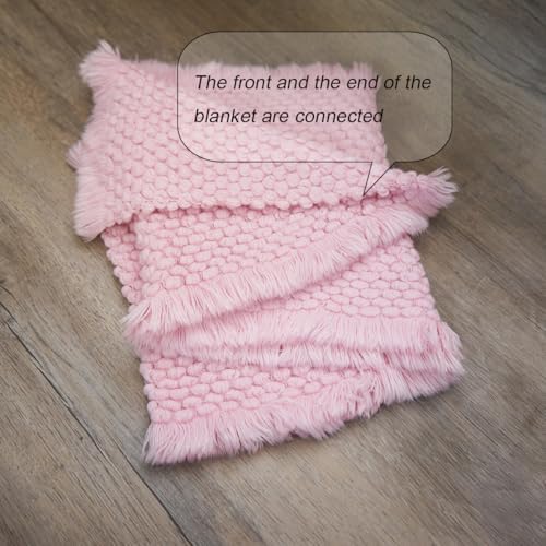 Zeroest Newborn Baby Photography Props Basket Filler Blanket (Pink) - Image 4