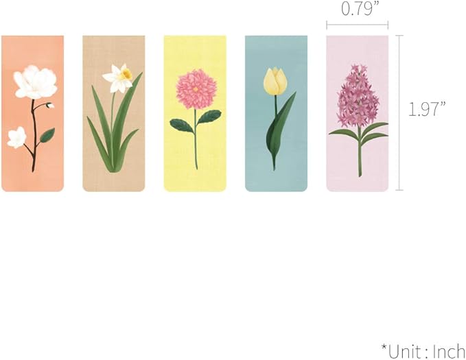 Monolike Magnetic Bookmarks The Flower Ver.2, Set of 5