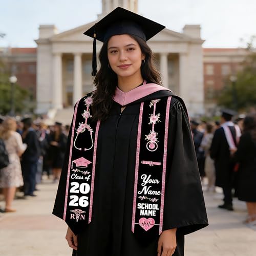 Custom Graduation Stole for Class of 2026 Personalized Unisex Graduation Sash Unique Gifts for Him Her - Image 4