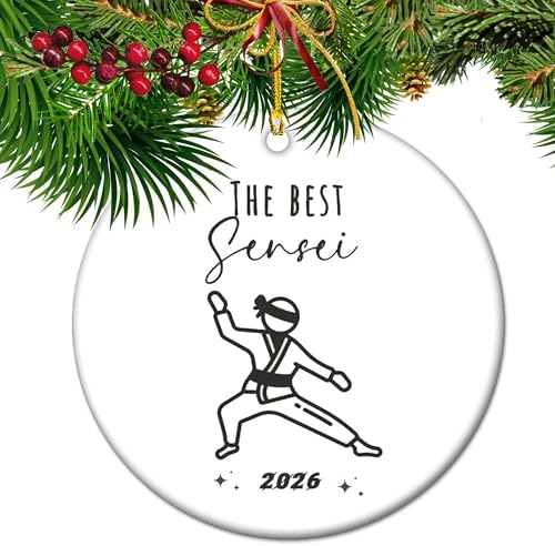 THE Best Sensei Thank You Ceramic Keepsake, Teacher Appreciation Gift, Meaningful Mentor and Coach Gratitude Memorial, Professional Recognition Gift by Vexorion