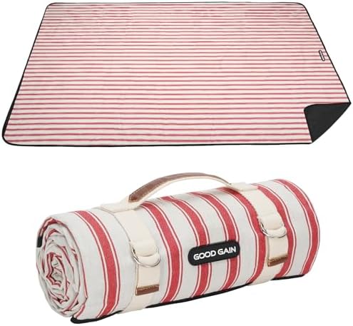 G GOOD GAIN Waterproof Picnic Blankets Outdoor Machine Washable, Apple by GGOODGAIN