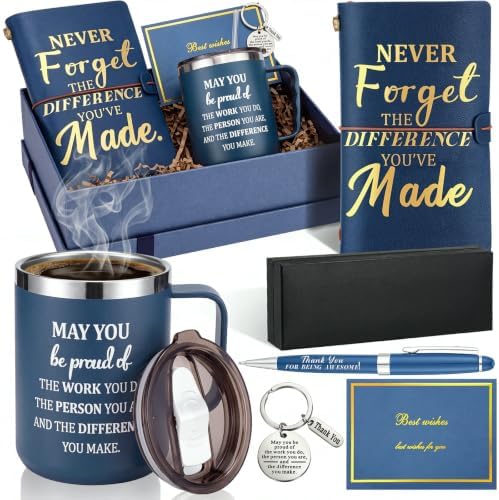 Shellwei 6 Pcs May You Be Proud Double Wall Mug Blue Gift Set by Shellwei