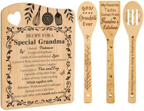 Grandma Birthday Gifts, Gifts for Grandma Bamboo Cutting Board by Unknown