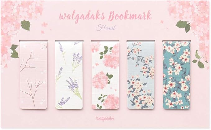 Monolike Magnetic Bookmarks Floral, Set of 5