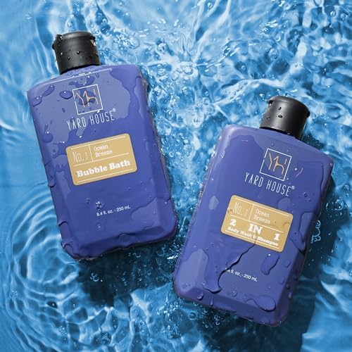 YARD HOUSE All Natural Bath and Body Spa Gift Basket Set for Men - Ocean Breeze - Luxury Men's Skin Care Kit For Him in Toiletry Bag for Relaxation, Revitalization, Exfoliating, Cleansing - Image 4