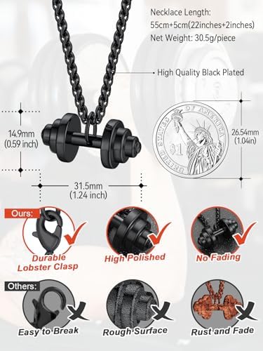 FaithHeart Sports Necklace for Men Women, Stainless Steel Gold Plated 3D Football/Soccer/Basketball/Volleyball Pendant Jewelry with Delicate Gift Packaging - Image 6