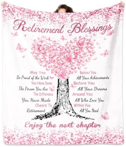ACBEAT Retirement Gifts for Women 2026, Farewell Gifts for Coworkers Women, Retirement Blanket 60"X50", Going Away Gift, Retired Gifts, Best Retirements Gift Ideas for Grandma Teacher Nurse Boss by ACBEAT