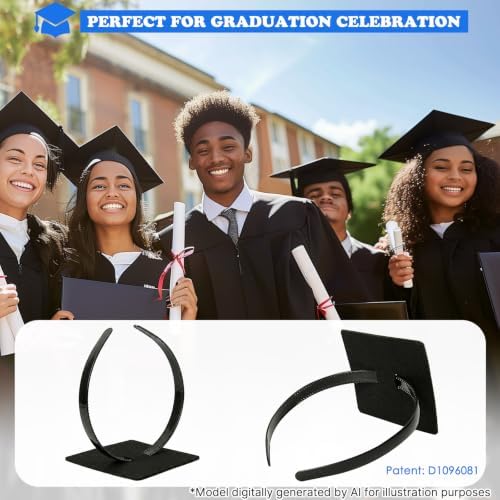 2 Pcs Black Graduation Cap Headband for Graduation Day - Image 6