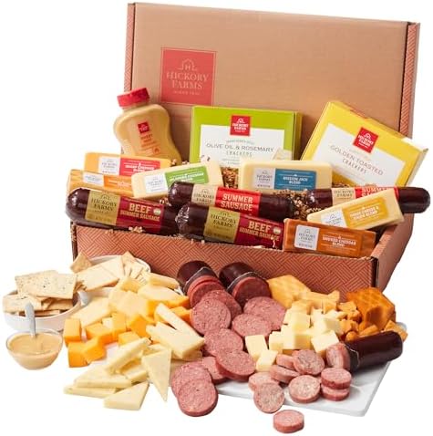 Hickory Farms Party Gift Basket- Meat and Cheese Food Gift Box (Extra Large) | Charcuterie Board Food | Summer Sausage | Father's Day | Mother's Day | Easter | Christmas | Holiday | Housewarming | Gourmet | Sympathy | Care Package - Image 2