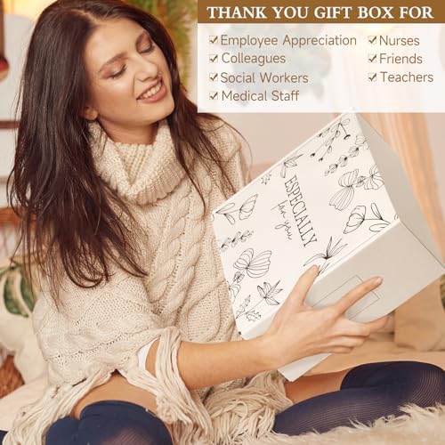 Frerdui Thank You Gifts for Women Appreciation Gift Box for Coworker Teacher Boss Employee Appreciation Self Care Gift Set with 16oz Thank You for Being Awesome Glass Cup Notebook Candle & Spa Items - Image 7