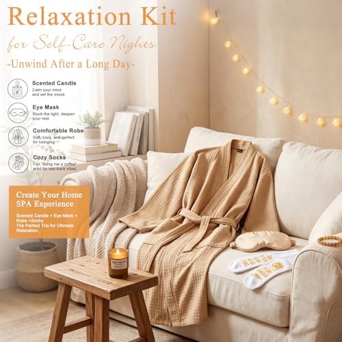 13 Pcs Birthday Gifts Baskets for Men Gifts Set for Christmas, Khaki - Image 3
