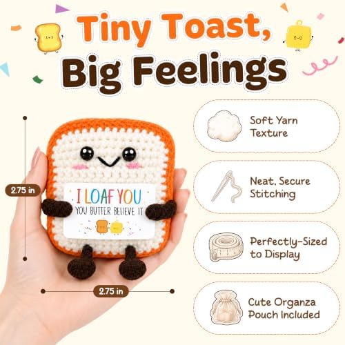 OASSIE Anniversary Wedding Gifts for Women Men - Positive Crochet Toast - Image 4