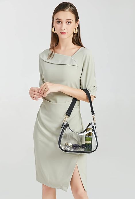 Shoulder Bags for Women, Cute Hobo Tote Handbag Mini Clutch Purse with Zipper Closure