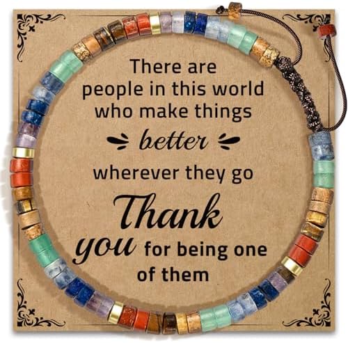 AGOT Thank You Gifts for Women: Teacher Appreciation Office Gifts for Coworkers Employee Boss Lady Manager Colleague Natural Stone Bracelet by AGOT