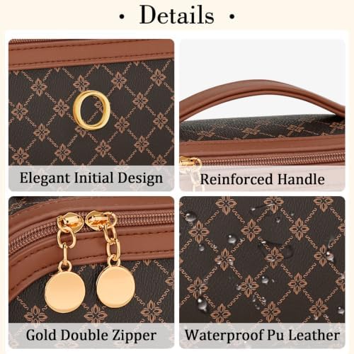 Initial Makeup Bag Personalized Gift for Women Teen Girls - Image 4