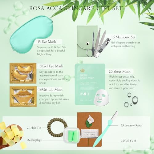 30 Pcs Mother's Day Gift for Mom, Facial Skin Care Set for Men & Women, Self-Care Home Spa Gift Basket Set, Tea Tree Essential Oil, Dad, Bath & Body Gift Set, Christmas, Anniversary, Birthday, Wife - Image 4