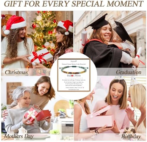 JoycuFF Morse Code Bracelets Christmas Birthday Gifts for Women Her - Image 7