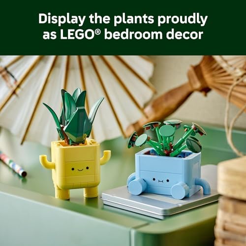 LEGO Botanicals Happy Plants Building Toy for Kids, Girls, and Boys 9+ - Playroom Decor for Desk or Shelf - Birthday Gift Idea for Young Gardeners - Artificial Indoor Plant for Play & Display - 10349 - Image 6