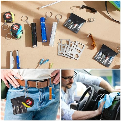 60PCS Baby Shower Prizes for Men 6 Set with Cleaning Cloth Bottle Opener Screwdriver Tape Measuring Keychain Multi Tool Pen Gift Bag Baby Shower Game Prizes for Winner Bachelor Party - Image 5