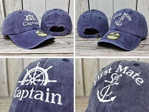 Embroidered Captain & First Mate Baseball Caps Set for Men Women - Image 5