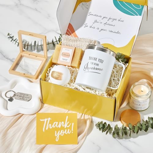 Thank You Gifts for Women Employee Appreciation Boss Babe Day Gift Basket Box for Wife Best Friend Mom Graduation Teachers Secretary Boss Lady Hostess Leaders Office Coworkers for Holiday Thanks Card - Image 2