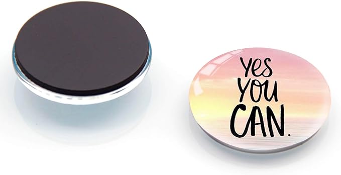 12Pcs Glass Refrigerator Magnets - Fridge Magnets Decoration for Classroom, Locker, Office Whiteboards, Cabinet, Dishwasher and Magnetic Surfaces (Inspirational Quote Fresh)