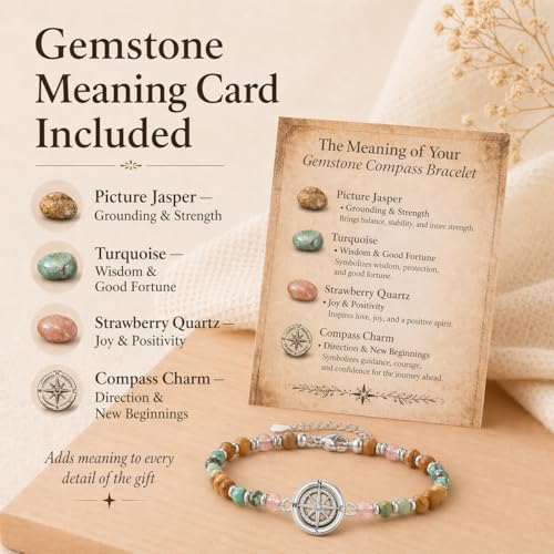 Compass Bracelet for Women, Retirement You Will Be Missed Travel Gifts - Image 5
