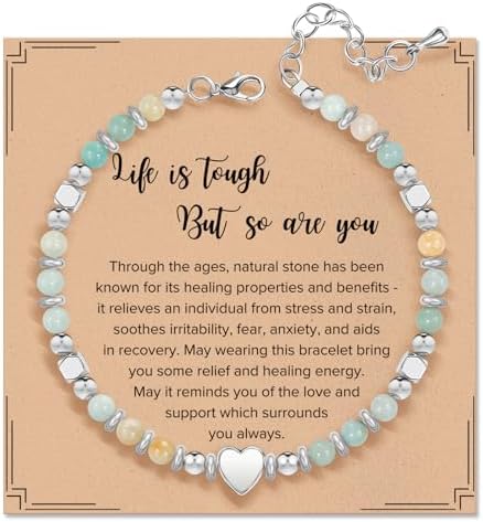Inspirational Gifts Bracelets for Women, Healing Natural Stone Bracelets by ZOKCC